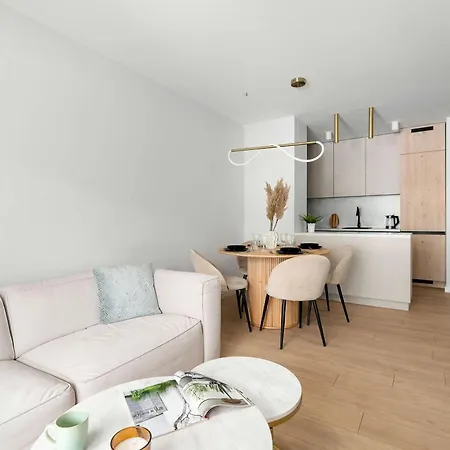 Apartment Beige And Two Bedroom In With Parking And Bathtub By Renters Poznan