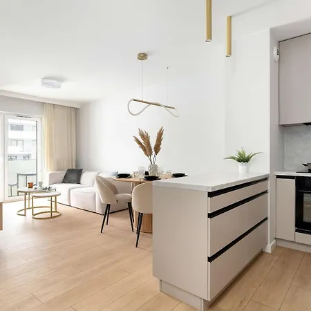 Apartment Beige And Two Bedroom In With Parking And Bathtub By Renters Poznan