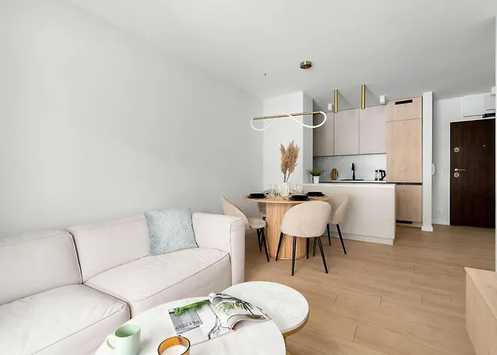 Apartment Beige And Two Bedroom In With Parking And Bathtub By Renters Poznan