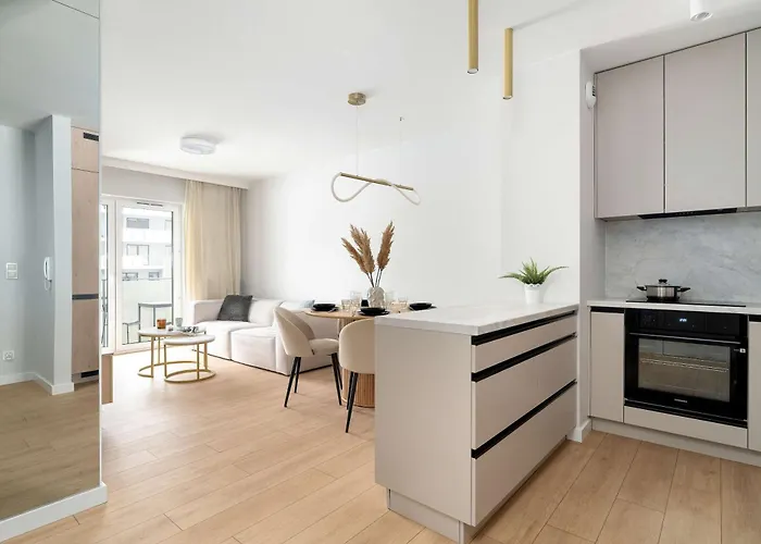 Apartment Beige And Two Bedroom In With Parking And Bathtub By Renters Poznan